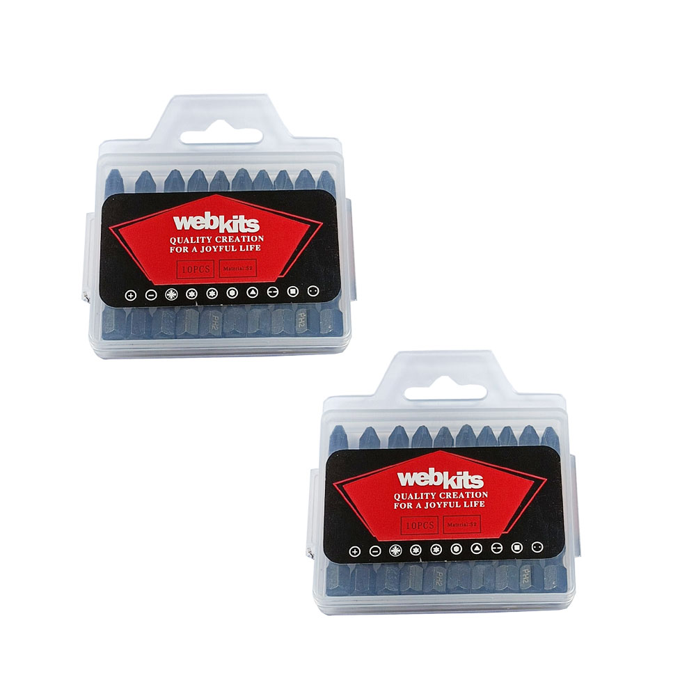 Bits Phillips 50mm PH2 de Impacto Imantado 20 Peças Webkits - Ferramentas