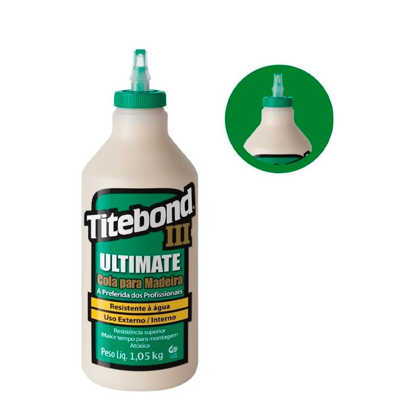 Cola para Madeira Titebond III ULTIMATE para uso externo e interno 1,05kg Resistente à água - Titebond