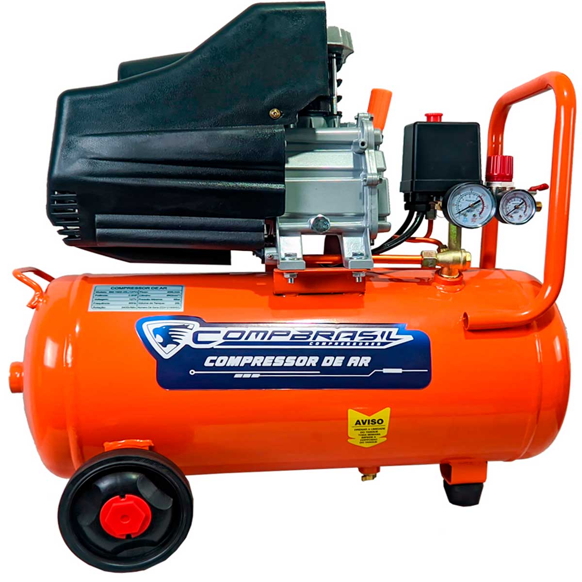 Motocompressor de Ar 25L Compbrasil 2.0HP 1500w 220v - Compressores-em-geral