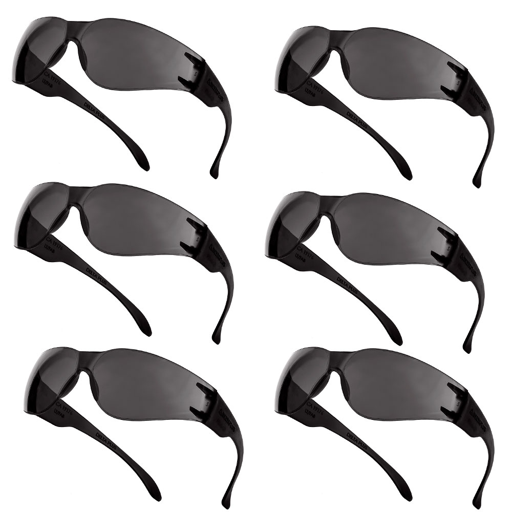 KIT 6 unidades Óculos de Proteção UV Delta Plus Summer Fume - EPI  - Delta-Plus