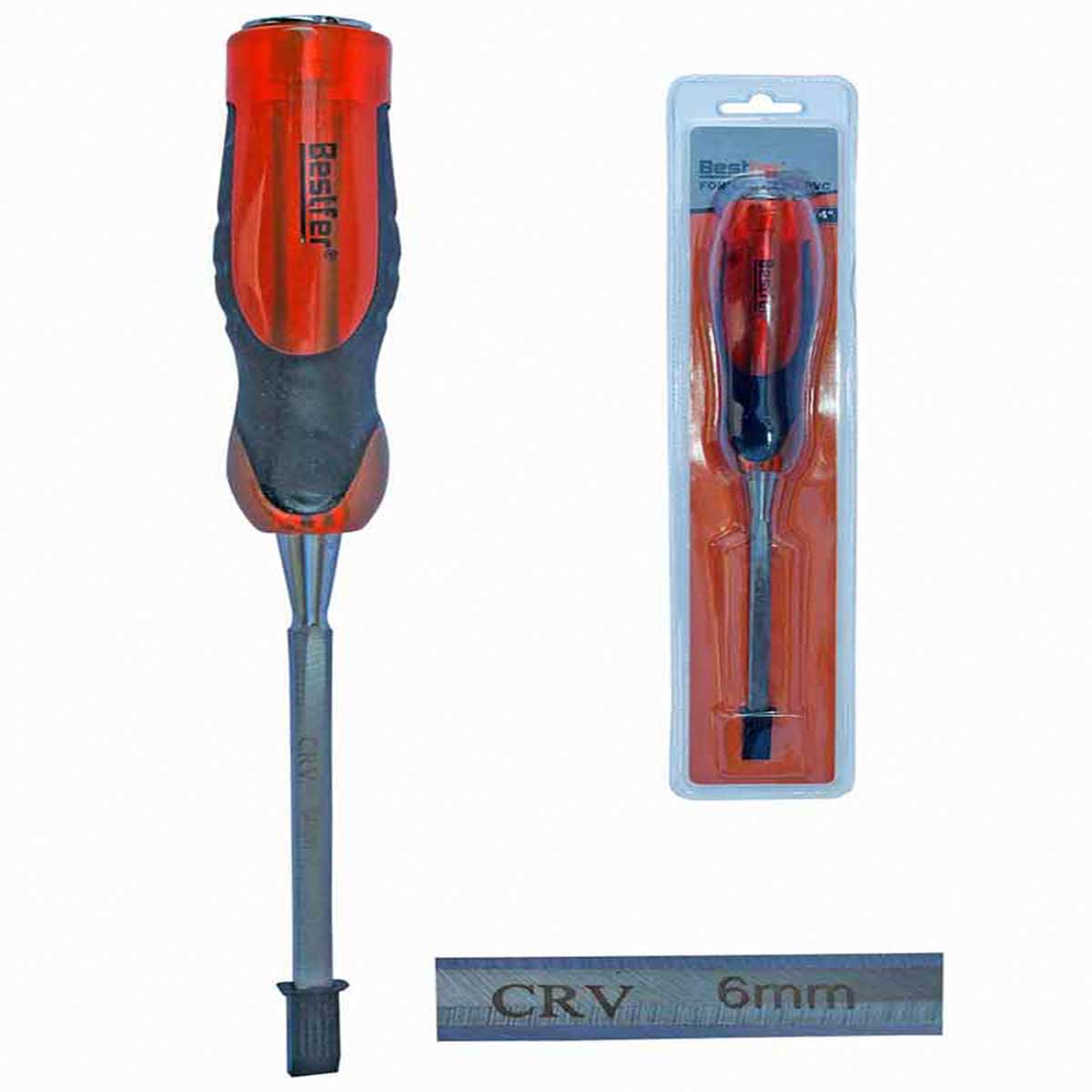 Formão Chanfrado com Cabo PVC 1/4pol - BESTFER
