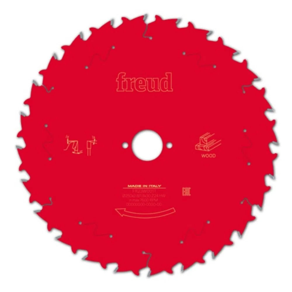 Disco de Serra Circular para Madeira 250mm x 24 Dentes FR23W001T - FREUD - Elétricas
