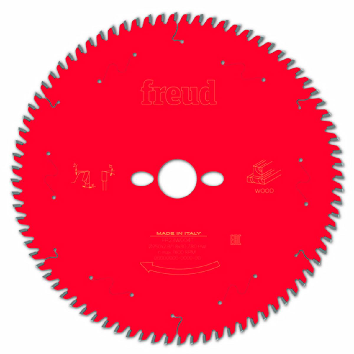 Disco de Serra Circular para Madeira 250mm x 80 Dentes FR23W004T FREUD - Elétricas