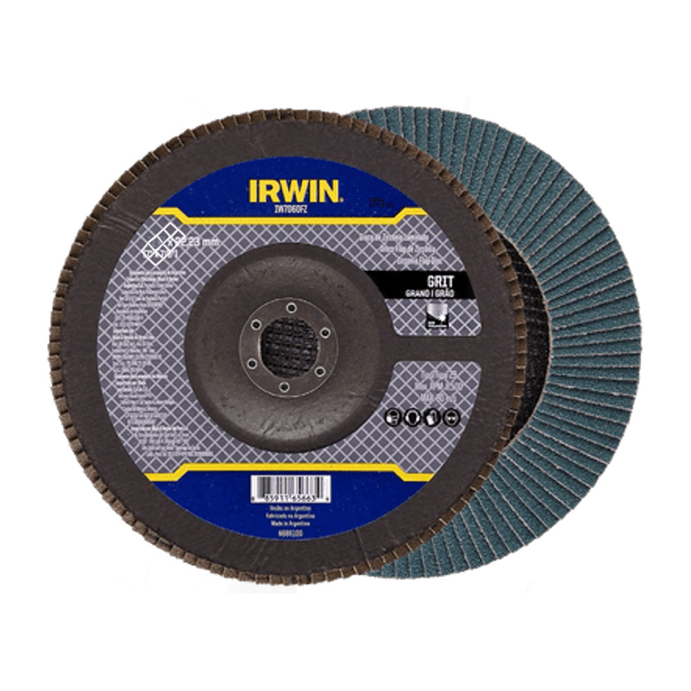 Disco de Lixa Flap Irwin GR.40 115mm para metal  - Ferramentas