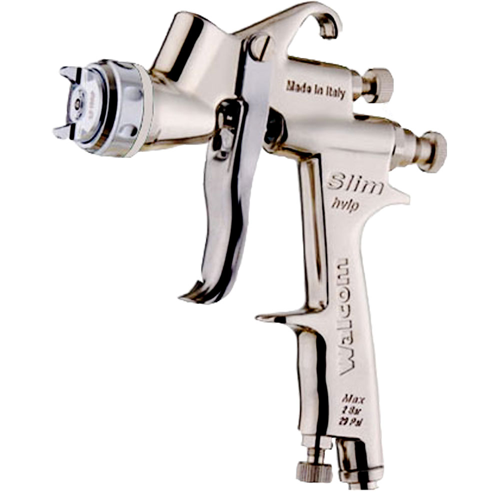 Pistola Walcom Slim HVLP 1.3 mm  com estojo, manômetro original analógico e acessórios - Pistolas