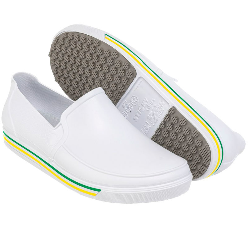 Sapato EPI Antiderrapante Impermeável branco com fachete Brasil TAM 36 Feminino - StickyShoes