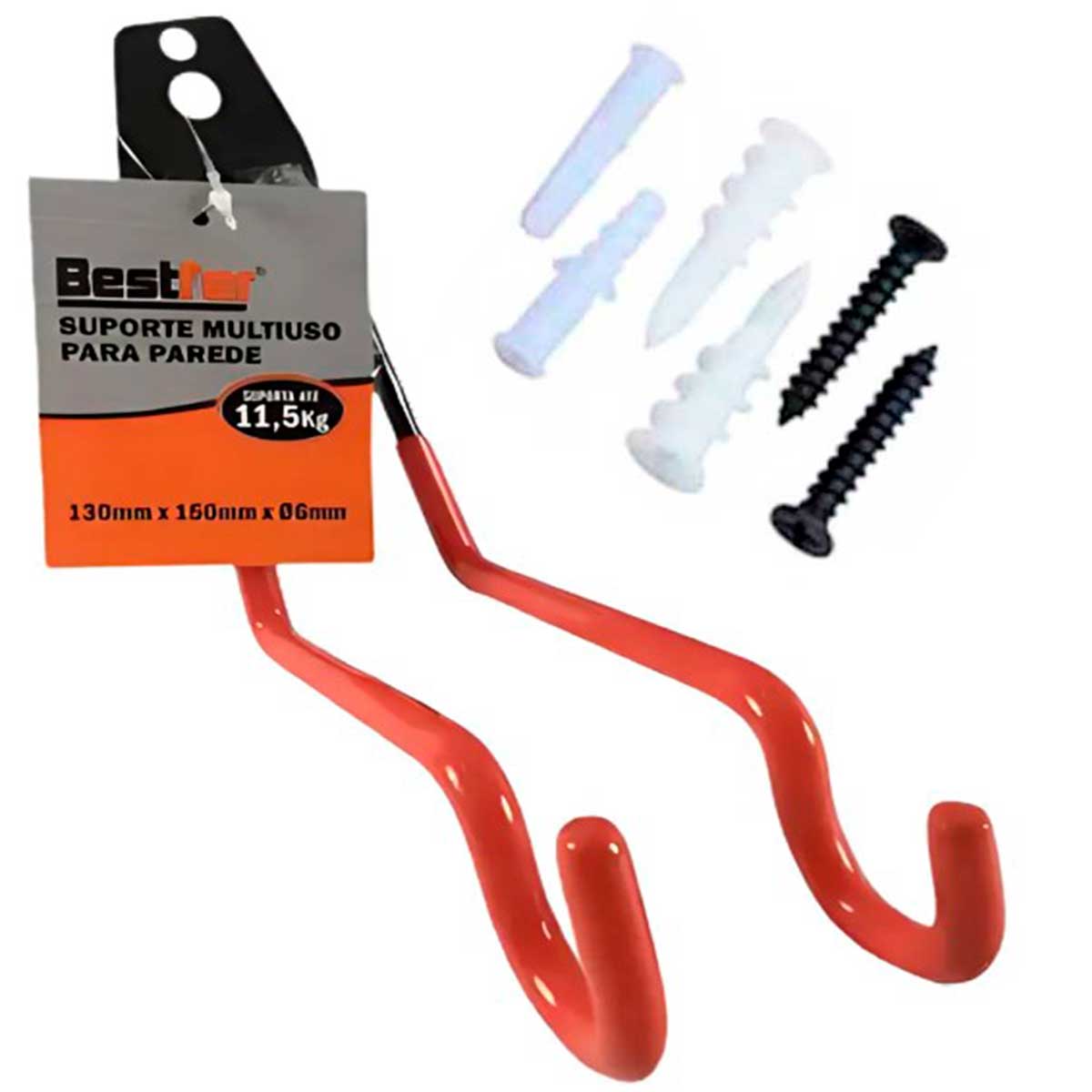 Suporte Multiuso Para Parede 130mm x 150mm 11,5kg - Outros