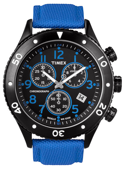 Relógio Esportivo Masculino Chrono - Puseira Azul - Relógios
