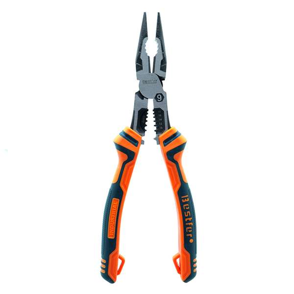 Alicate de Bico Multi função 9pol 228mm Profissional cabo emborrachado Bestfer  - BESTFER