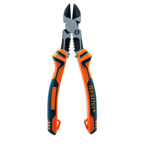 Alicate de Corte Diagonal Multi função 8pol 220mm Profissional cabo emborrachado Bestfer  - BESTFER