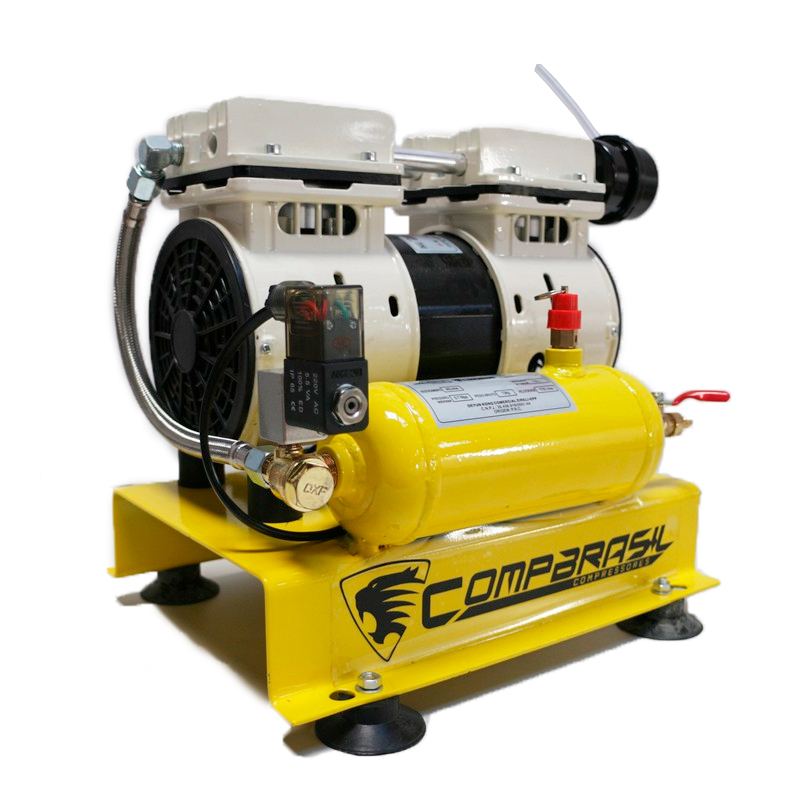 Compressor de Ar Direto Silencioso Sem Óleo de Ar Direto 550 watts 1,5 Litros - 127V - Aerografia