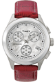 Timex cronógrafo feminino grande - branco/vermelho - Relógios