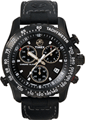 Relógio cronômetro Timex, pulseira de couro, Preto - Relógios