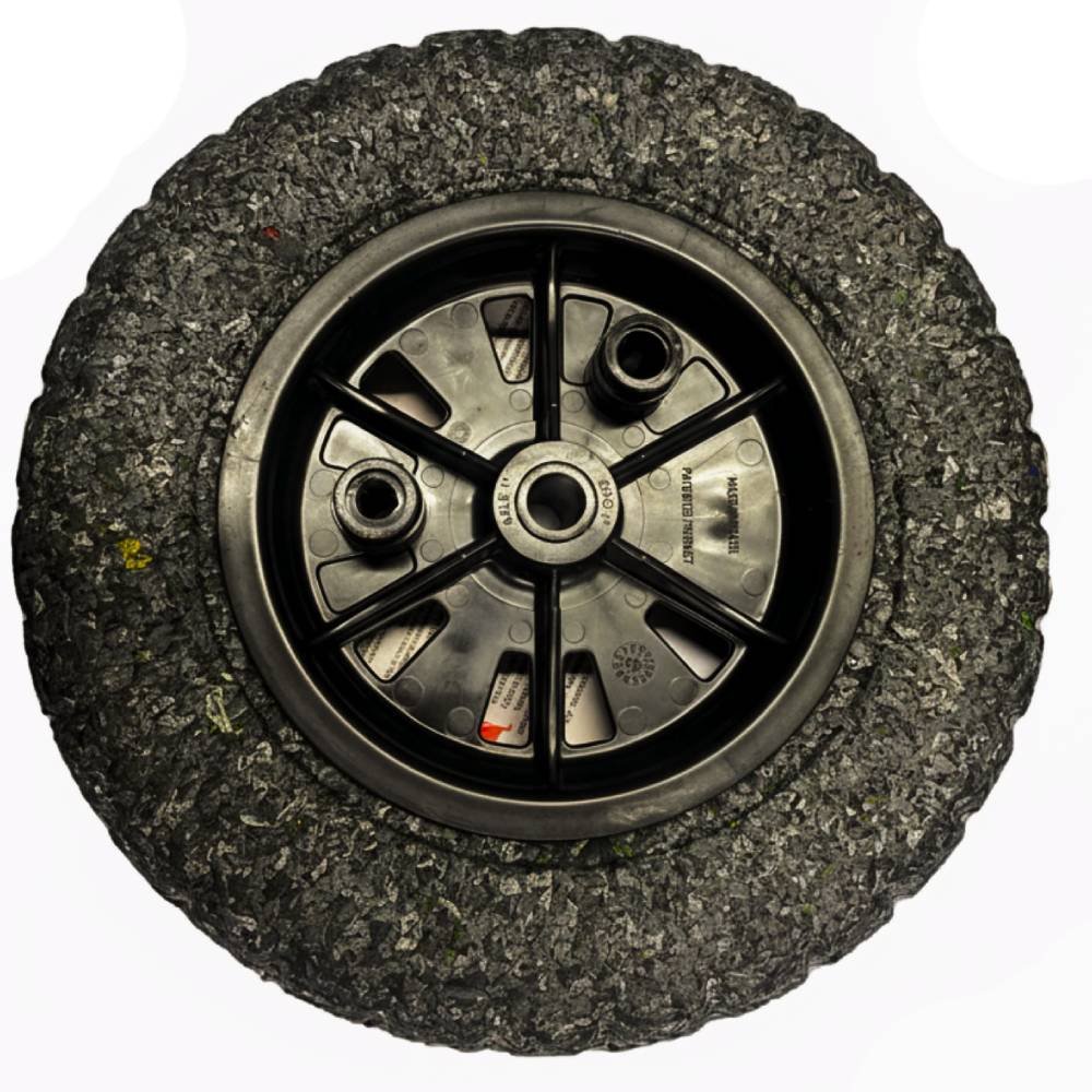 Roda com pneu de borracha maciço para Carrinho de Mão encaixe universal Suporta até 100kg  - Grupo Force