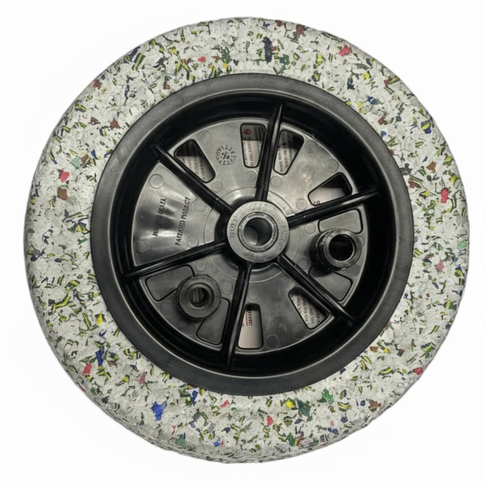 Roda com pneu de borracha maciço para Carrinho de Mão encaixe universal Suporta até 125kg - Grupo Force