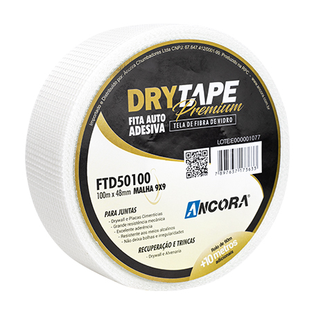 Fita Telada Drywall DRYTAPE Autoadesiva 100m x 48mm Ancora - Outros