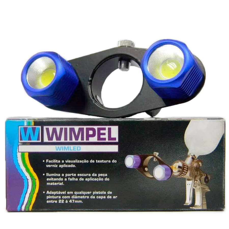 Suporte de Iluminação Wimled 22 Para Pistolas de Pintura Pequenas - 0.5 a 1.2mm - Wimpel